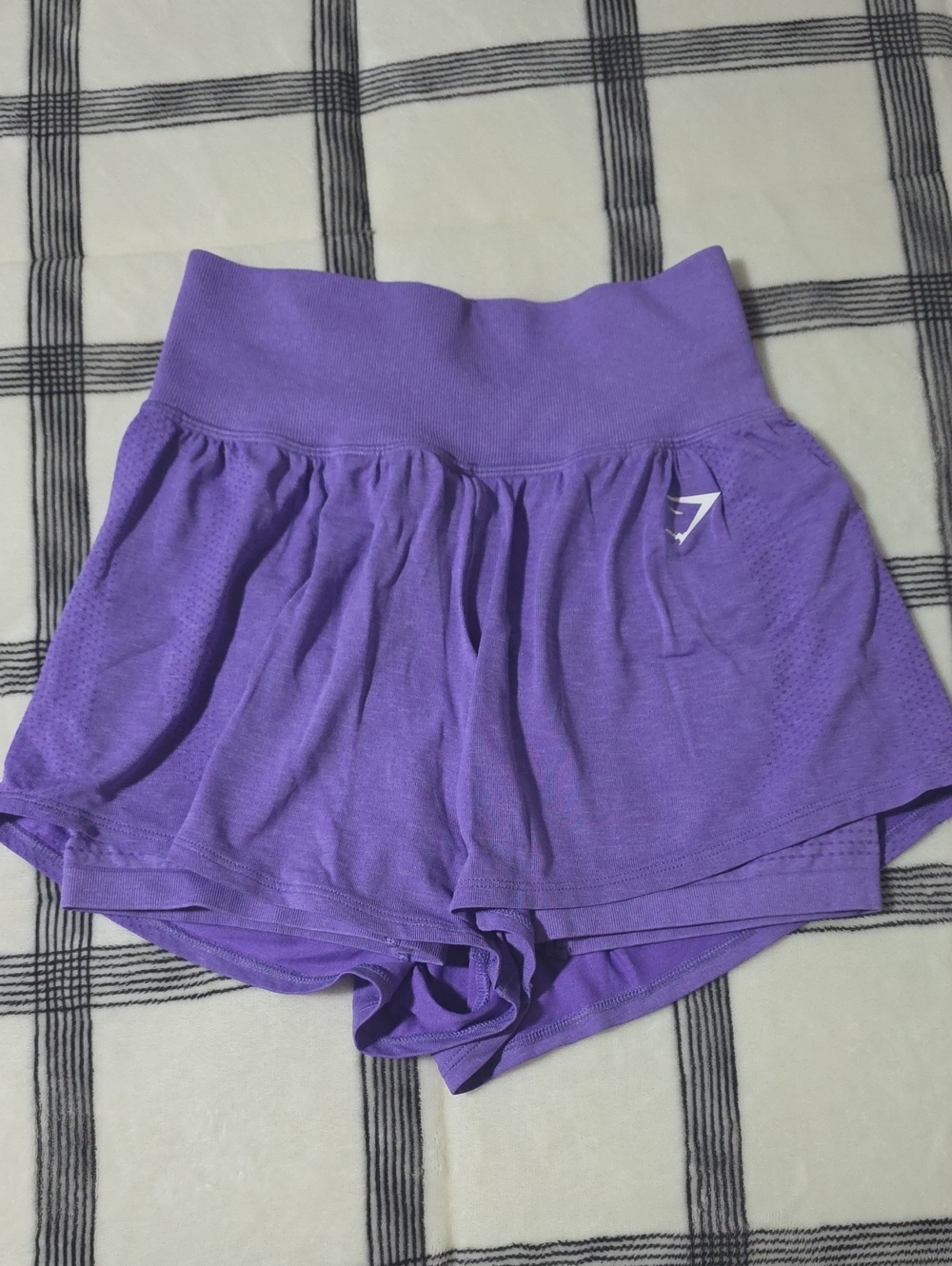 Gymshark Lavender Women's Active Shorts With Built In Biker Shorts